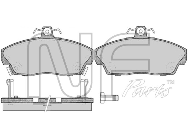 NF PARTS Комплект тормозных колодок, дисковый тормоз NF0018031